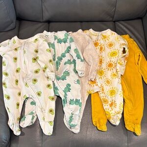 Old Navy Avocado and Sunshine Print Kids Footies